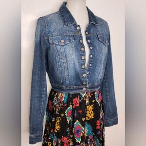 Highway Jeans Dark Blue Cropped Denim Jacket